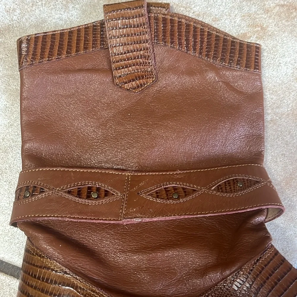 Rush Hour Vintage brown Leather Western Boots size 9B - Picture 5 of 13
